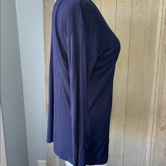 VINCE Purple LS V-Neck Tee,  minimalist, neutral, Beach, Coastal, Weekend S - Picture 6 of 7